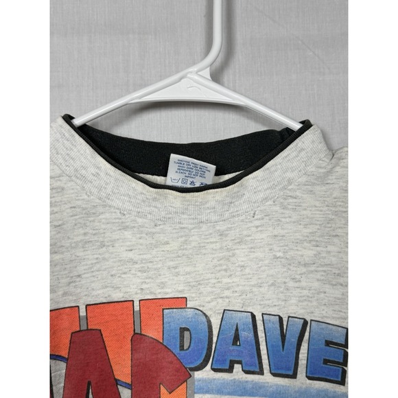 Vintage 90s Davey Allison Mac Tools NASCAR Racing Graphic T Shirt L Gray Tultex - Picture 7 of 14